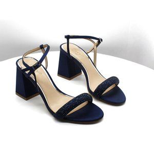 Jewel Badgley Mischka Women's Earlene Block Heel Evening Sandal BRAND NEW